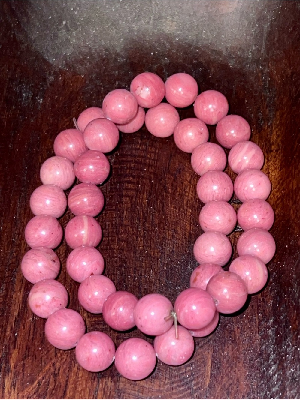 Pink Rhodonite authentic gemstone beaded bracelets